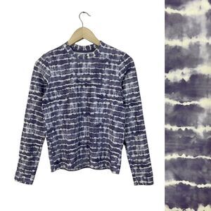 Athleta Girl XXL 16 Tie Dyed Tropics Rashguard Swimsuit Top ONLY Purple Girls